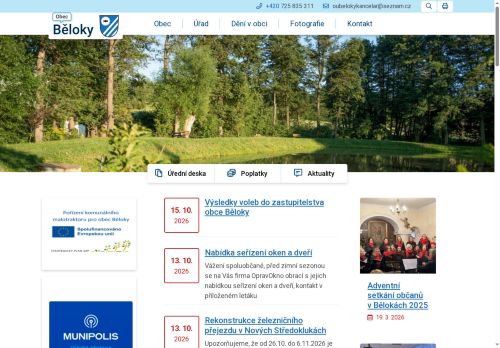 Zobrazit webové stránky Obecní úřad Běloky