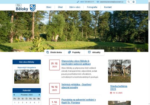 Zobrazit webové stránky Obecní úřad Běloky