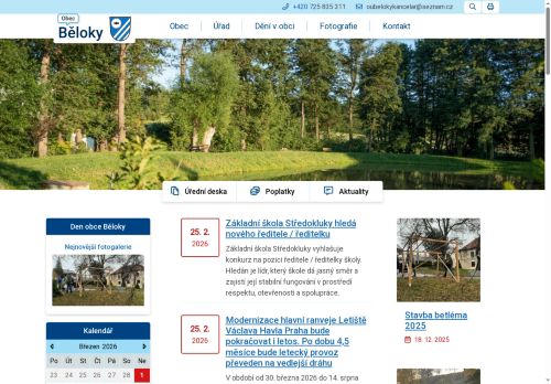 Zobrazit webové stránky Obecní úřad Běloky