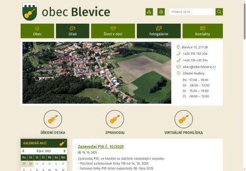 Zobrazit webové stránky Obecní úřad Blevice