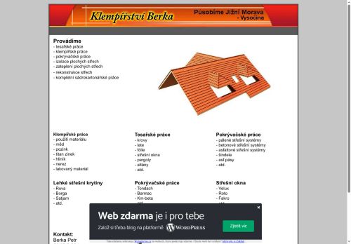 Zobrazit webové stránky Klempířství Petr Berka