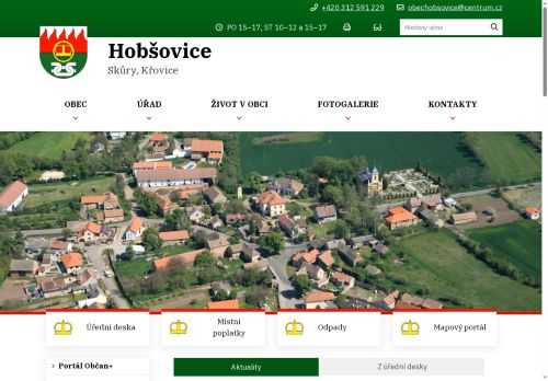 Zobrazit webové stránky Obecní úřad Hobšovice