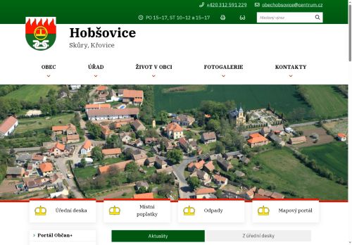 Zobrazit webové stránky Obecní úřad Hobšovice