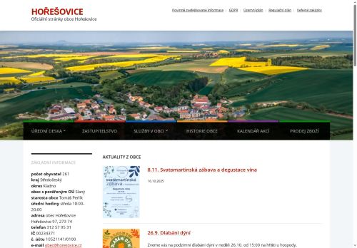 Zobrazit webové stránky Obecní úřad Hořešovice