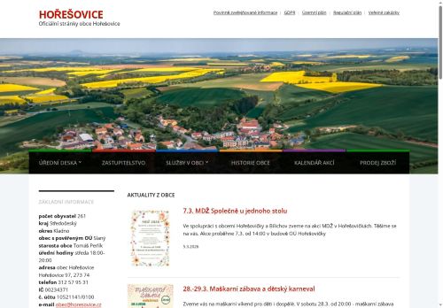 Zobrazit webové stránky Obecní úřad Hořešovice