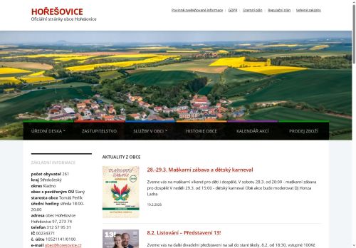 Zobrazit webové stránky Obecní úřad Hořešovice
