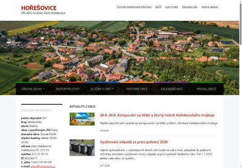 Zobrazit webové stránky Obecní úřad Hořešovice