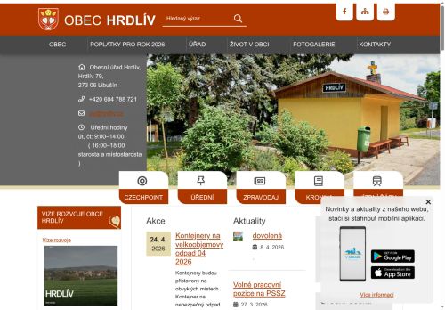 Zobrazit webové stránky Obecní úřad Hrdlív