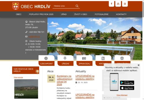 Zobrazit webové stránky Obecní úřad Hrdlív