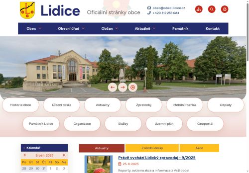 Zobrazit webové stránky Obecní úřad Lidice