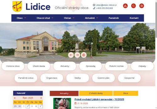 Zobrazit webové stránky Obecní úřad Lidice
