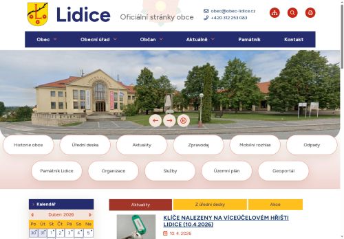 Zobrazit webové stránky Obecní úřad Lidice