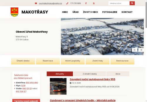 Zobrazit webové stránky Obecní úřad Makotřasy