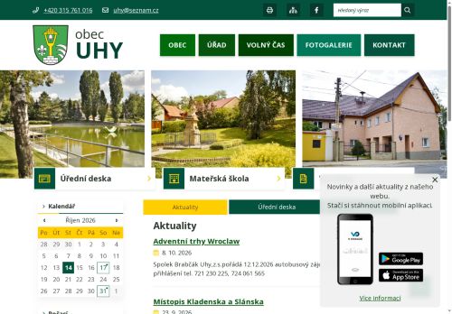 Zobrazit webové stránky Obecní úřad Uhy