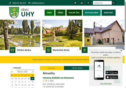 Zobrazit webové stránky Obecní úřad Uhy