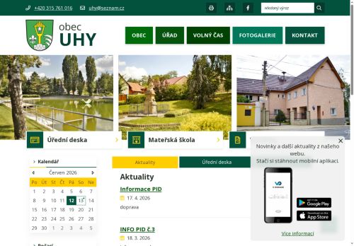 Zobrazit webové stránky Obecní úřad Uhy