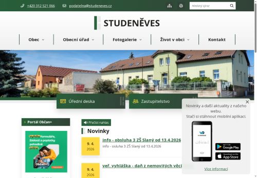 Zobrazit webové stránky Obecní úřad Studeněves