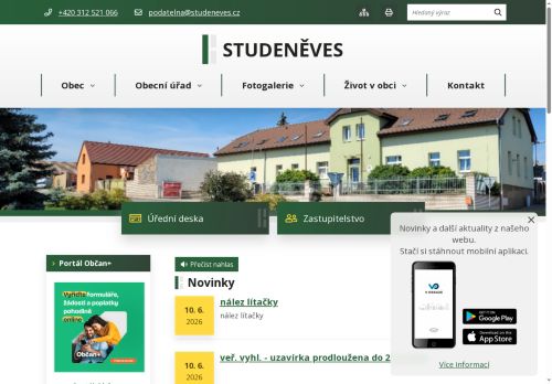 Zobrazit webové stránky Obecní úřad Studeněves