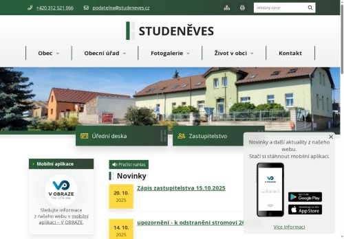 Zobrazit webové stránky Obecní úřad Studeněves