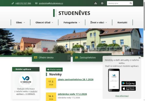 Zobrazit webové stránky Obecní úřad Studeněves