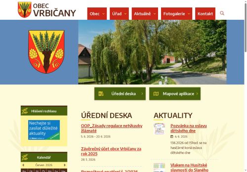 Zobrazit webové stránky Obecní úřad Vrbičany