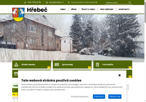 Zobrazit webové stránky Obecní úřad Hřebeč
