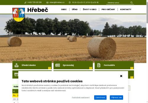Zobrazit webové stránky Obecní úřad Hřebeč