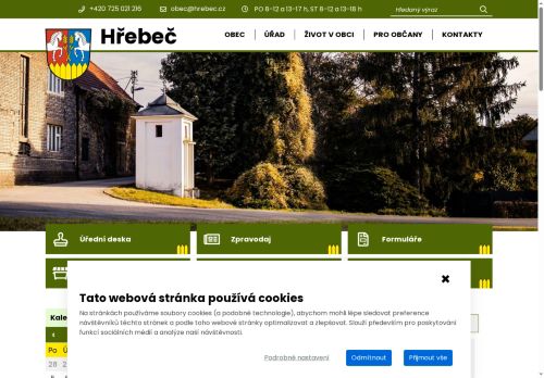 Zobrazit webové stránky Obecní úřad Hřebeč