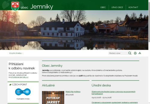 Zobrazit webové stránky Obecní úřad Jemníky