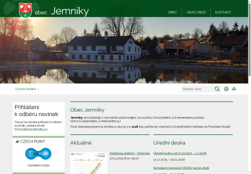 Zobrazit webové stránky Obecní úřad Jemníky