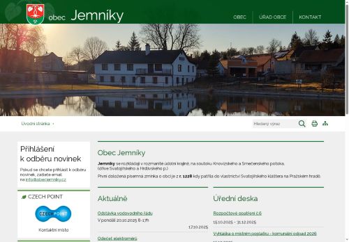 Zobrazit webové stránky Obecní úřad Jemníky