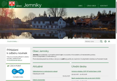 Zobrazit webové stránky Obecní úřad Jemníky