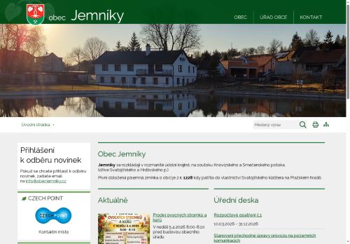 Zobrazit webové stránky Obecní úřad Jemníky