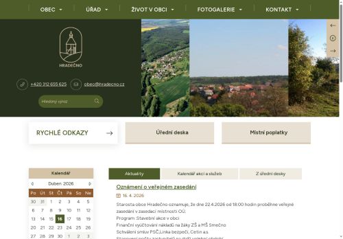 Zobrazit webové stránky Obecní úřad Hradečno