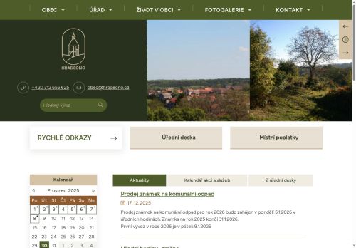 Zobrazit webové stránky Obecní úřad Hradečno