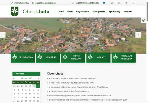 Zobrazit webové stránky Obecní úřad Lhota
