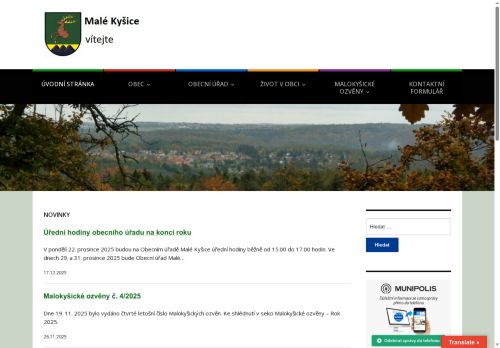 Zobrazit webové stránky Obecní úřad Malé Kyšice