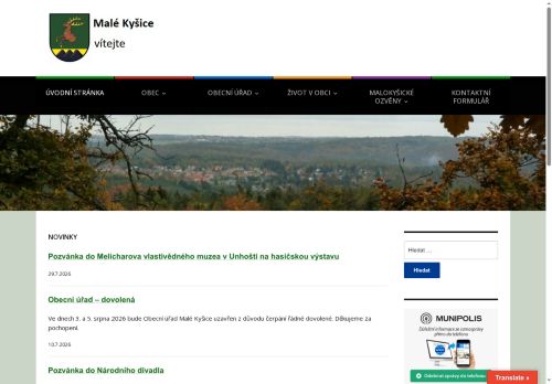 Zobrazit webové stránky Obecní úřad Malé Kyšice