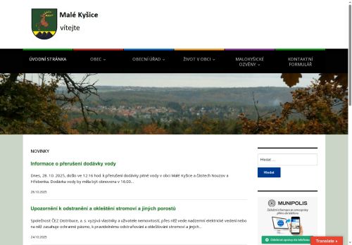 Zobrazit webové stránky Obecní úřad Malé Kyšice