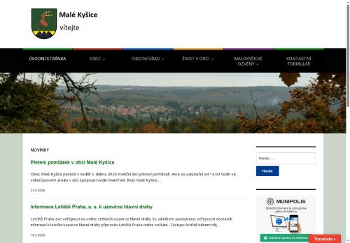 Zobrazit webové stránky Obecní úřad Malé Kyšice