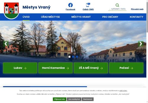 Zobrazit webové stránky Úřad městyse Vraný