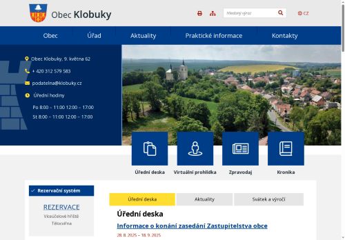 Zobrazit webové stránky Obecní úřad Klobuky