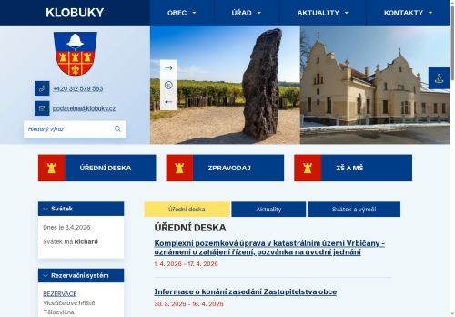 Zobrazit webové stránky Obecní úřad Klobuky