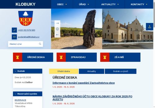 Zobrazit webové stránky Obecní úřad Klobuky