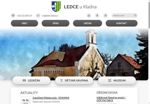 Webové stránky Obec Ledce, Ledce