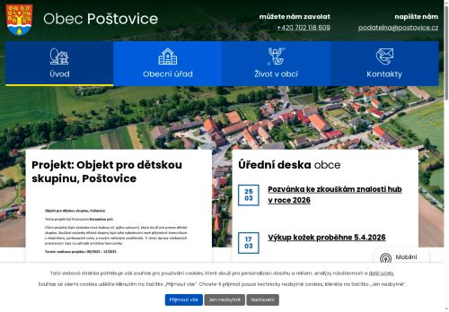 Zobrazit webové stránky Obecní úřad Poštovice