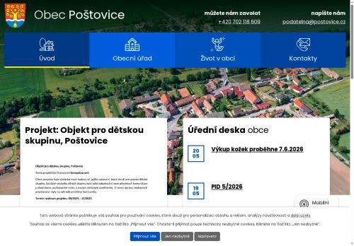 Zobrazit webové stránky Obecní úřad Poštovice