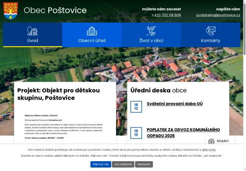 Zobrazit webové stránky Obecní úřad Poštovice