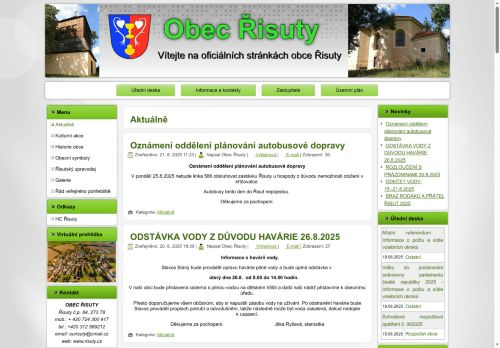 Zobrazit webové stránky Obecní úřad Řisuty
