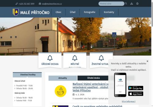 Zobrazit webové stránky Obecní úřad Malé Přítočno